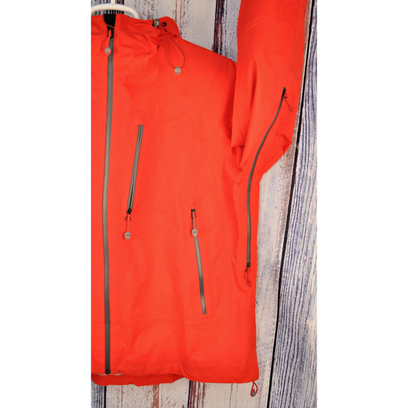 LL Bean Rain Jacket Misses Size XL Red Trail Model 291609 Waterproof Hooded - Picture 4 of 7